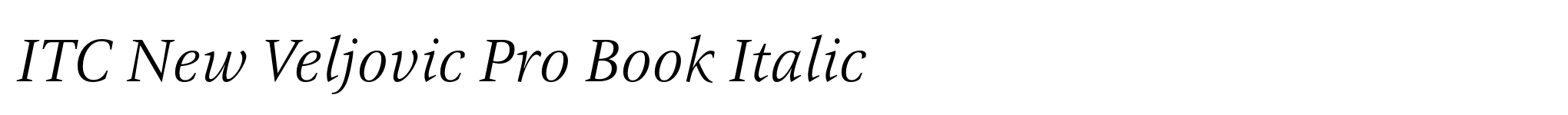 ITC New Veljovic Pro Book Italic image
